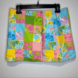 vintage lilly pulitzer reversible skirt size 4
